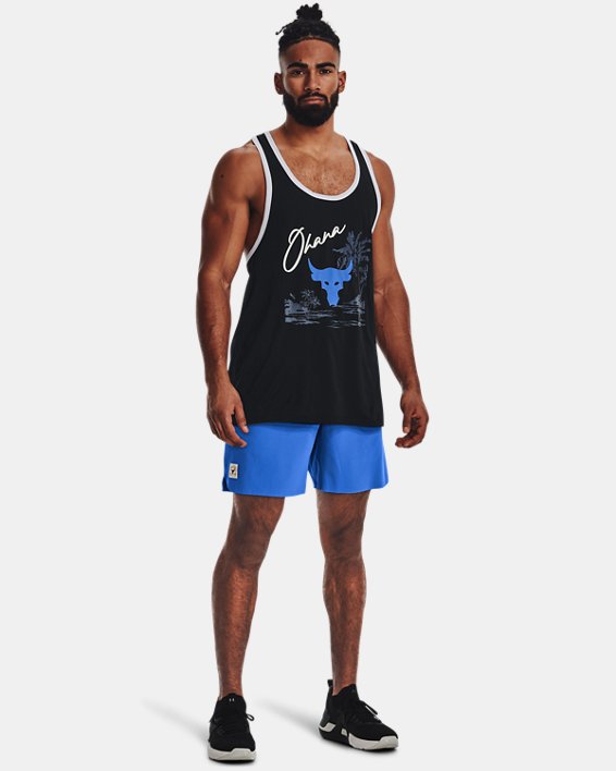 Men's Project Rock Hybrid Shorts, Blue, pdpMainDesktop image number 2